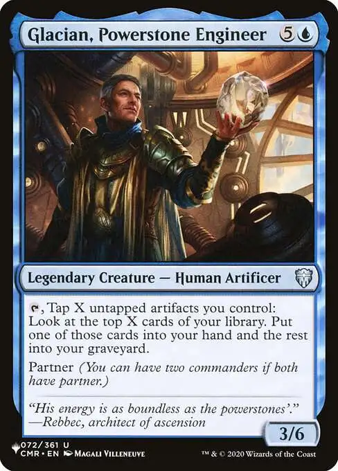 Magic The Gathering The List Single Card Uncommon Glacian, Powerstone Engineer CMR-72 Commander Legends - ToyWiz Magic The Gathering The List Single Card Uncommon Glacian, Powerstone Engineer CMR-72 Commander Legends - ToyWiz