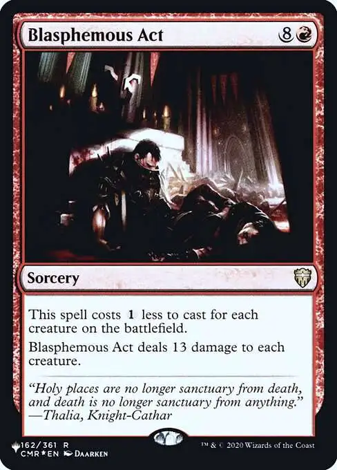 MtG The List Rare Blasphemous Act CMR-162 [Commander Legends]