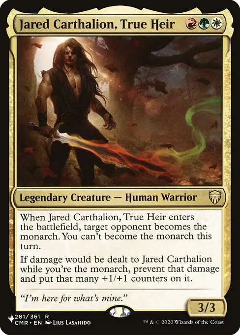 MtG The List Rare Jared Carthalion, True Heir CMR-281 [Commander Legends]