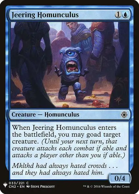 Magic The Gathering The List Single Card Common Jeering Homunculus CN2-33 Conspiracy  Take the Crown - ToyWiz