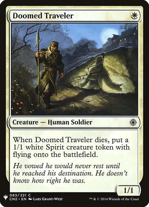 Magic The Gathering The List Single Card Common Doomed Traveler CN2-83  Conspiracy Take the Crown - ToyWiz