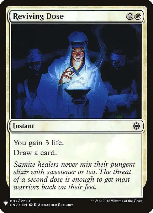 Magic The Gathering The List Single Card Common Reviving Dose CN2-97  Conspiracy Take the Crown - ToyWiz