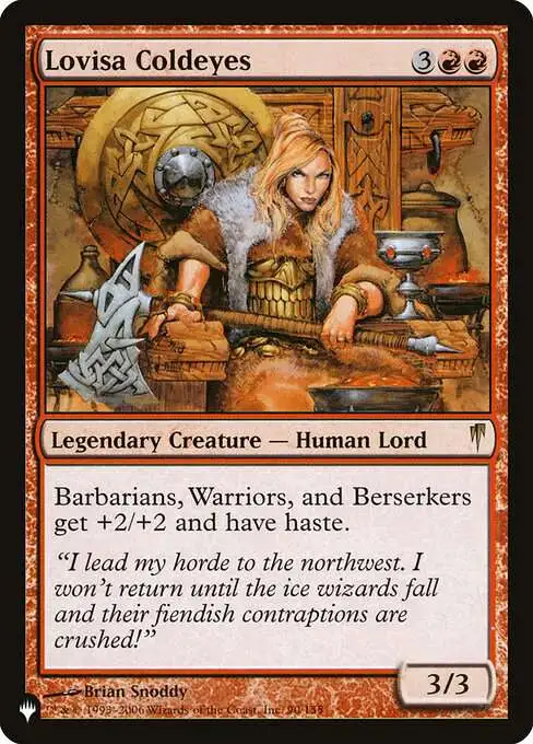 Magic The Gathering The List Single Card Rare Lovisa Coldeyes CSP-90  Coldsnap - ToyWiz
