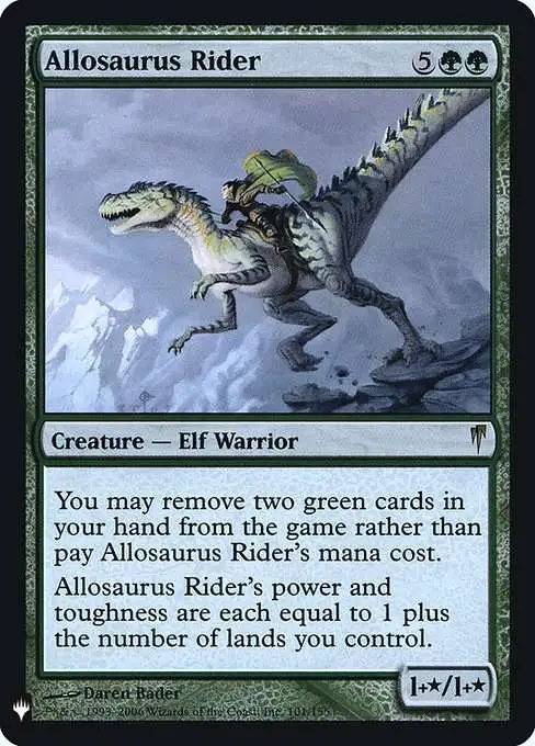 Magic The Gathering The List Single Card Rare Allosaurus Rider CSP-101 Coldsnap - ToyWiz Magic The Gathering The List Single Card Rare Allosaurus Rider CSP-101 Coldsnap - ToyWiz