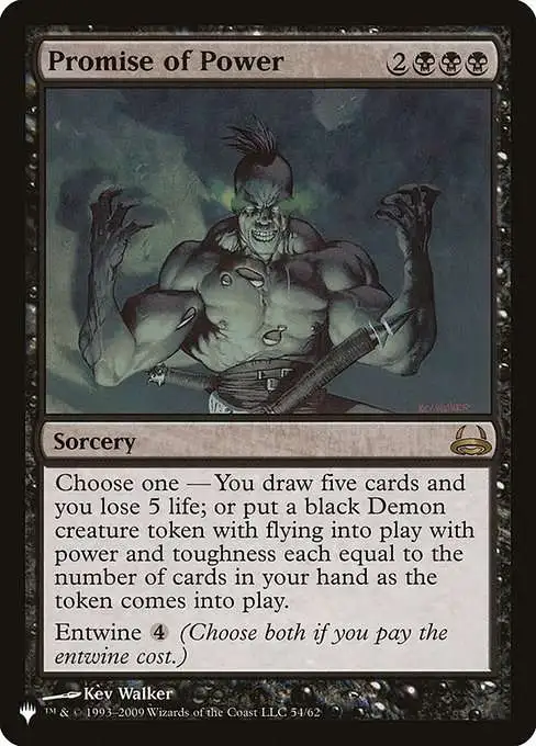Magic The Gathering The List Single Card Rare Promise of Power DDC-54 Duel  Decks Divine vs. Demonic - ToyWiz
