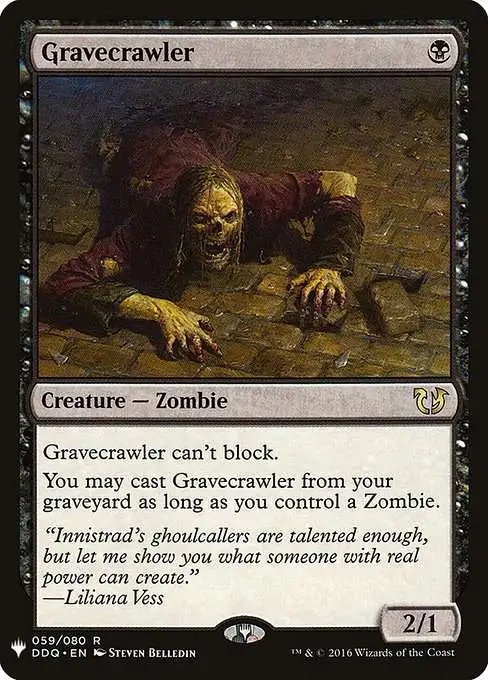 MtG The List Rare Gravecrawler DDQ-59 [Duel Decks: Blessed vs. Cursed]