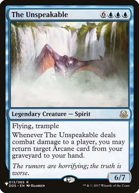 Magic The Gathering The List Single Card Rare The Unspeakable DDS-13 Duel  Decks Mind vs. Might - ToyWiz