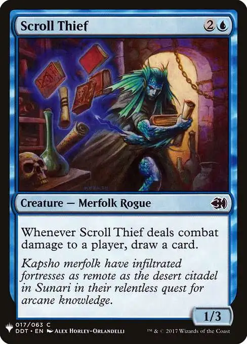 MtG The List Common Scroll Thief DDT-17 [Duel Decks: Merfolk vs. Goblins]