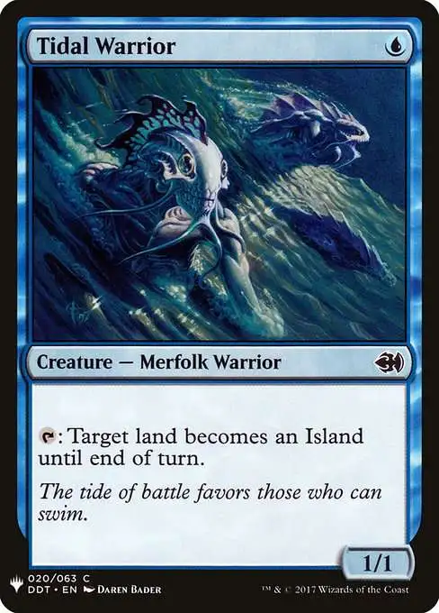 MtG The List Common Tidal Warrior DDT-20 [Duel Decks: Merfolk vs. Goblins]