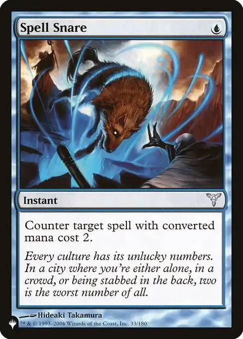 MtG The List Uncommon Spell Snare DIS-33 [Dissension]