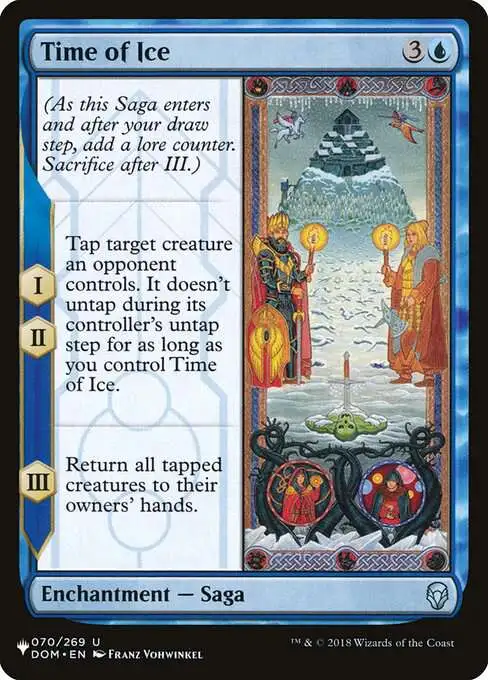 Magic The Gathering The List Single Card Uncommon Time of Ice DOM-70  Dominaria - ToyWiz
