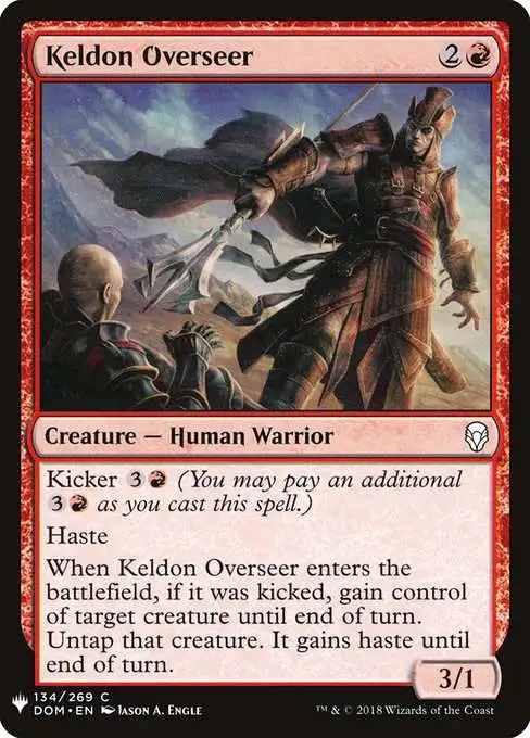 Magic The Gathering The List Single Card Common Keldon Overseer DOM-134 Dominaria - ToyWiz Magic The Gathering The List Single Card Common Keldon Overseer DOM-134 Dominaria - ToyWiz