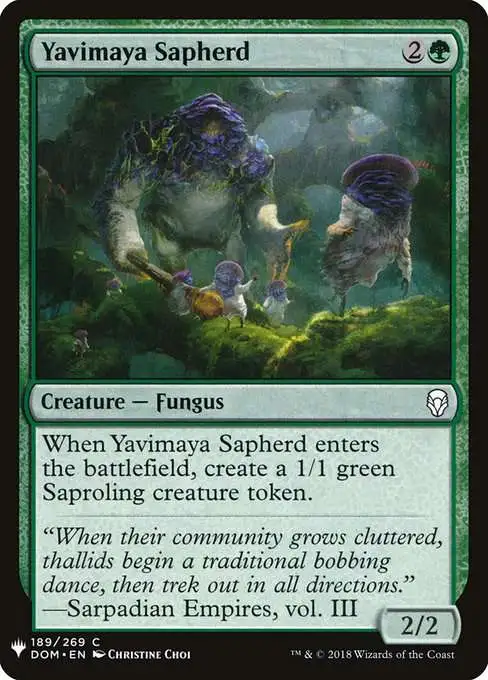 Magic The Gathering The List Single Card Common Yavimaya Sapherd DOM-189  Dominaria - ToyWiz