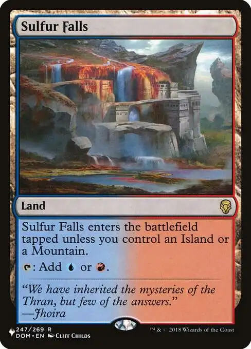 MtG The List Rare Sulfur Falls DOM-247 [Dominaria]