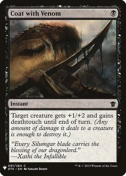 MtG The List Common Coat with Venom DTK-91 [Dragons of Tarkir]