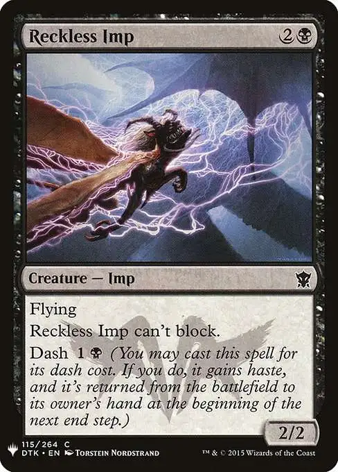 Magic The Gathering The List Single Card Common Reckless Imp DTK-115 Dragons of Tarkir - ToyWiz Magic The Gathering The List Single Card Common Reckless Imp DTK-115 Dragons of Tarkir - ToyWiz