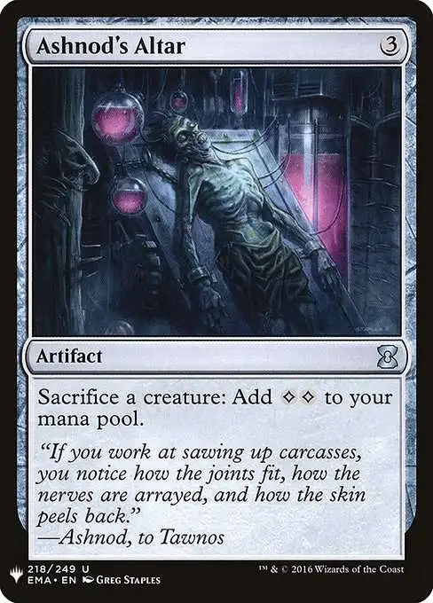 Magic The Gathering The List Single Card Uncommon Ashnods Altar EMA-218 Eternal  Masters - ToyWiz