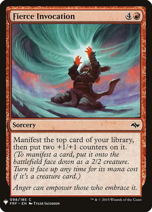 Magic The Gathering The List Single Card Common Fierce Invocation FRF-98 Fate  Reforged - ToyWiz