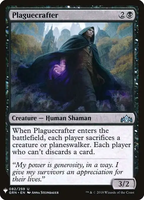 MtG The List Uncommon Plaguecrafter GRN-82 [Guilds of Ravnica]
