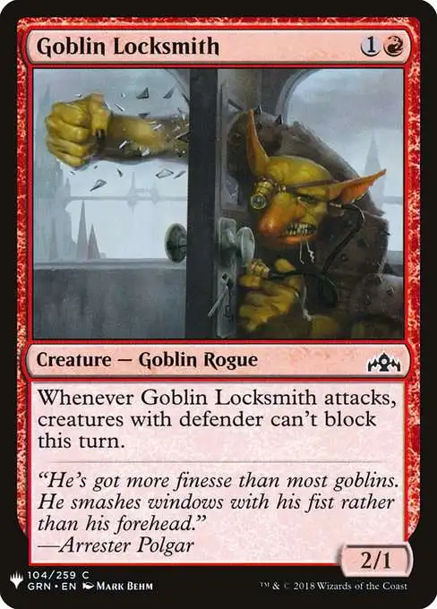 MtG The List Common Goblin Locksmith GRN-104 [Guilds of Ravnica]