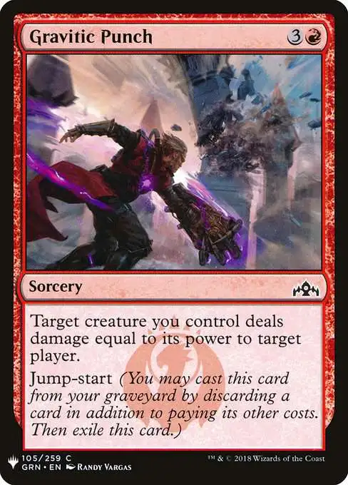 Magic The Gathering The List Single Card Common Gravitic Punch GRN-105  Guilds of Ravnica - ToyWiz
