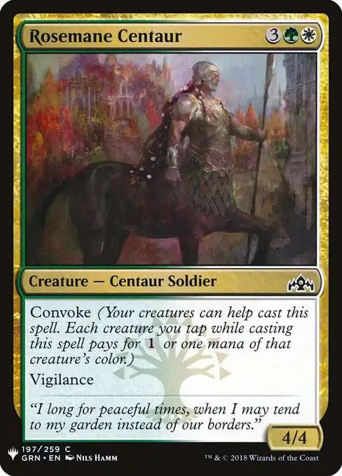 MtG The List Common Rosemane Centaur GRN-197 [Guilds of Ravnica]