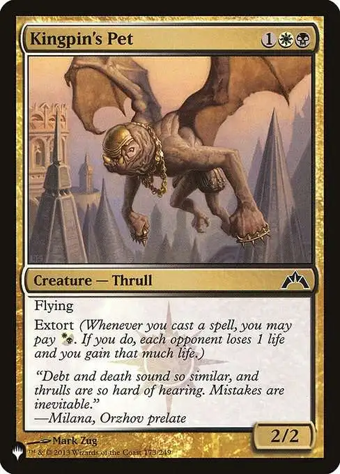 Magic The Gathering The List Single Card Common Kingpins Pet GTC-173  Gatecrash - ToyWiz