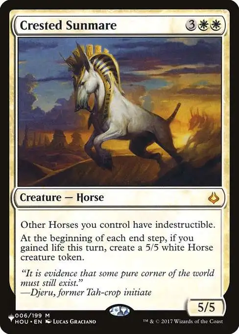 MtG The List Mythic Rare Crested Sunmare HOU-6 [Hour of Devastation]