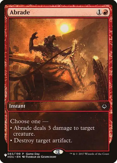 Magic The Gathering The List Single Card Uncommon Abrade HOU-83 Hour of  Devastation - ToyWiz