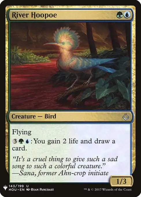 Magic The Gathering The List Single Card Uncommon River Hoopoe HOU-143 Hour  of Devastation - ToyWiz