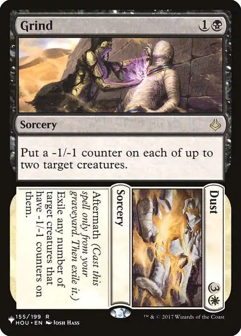 Magic The Gathering The List Single Card Rare Grind Dust HOU-155 Hour of Devastation - ToyWiz Magic The Gathering The List Single Card Rare Grind Dust HOU-155 Hour of Devastation - ToyWiz