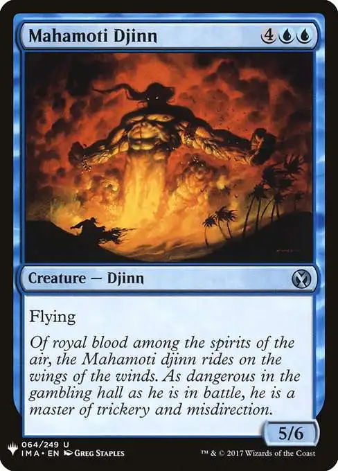 Magic The Gathering The List Single Card Uncommon Mahamoti Djinn IMA-64 Iconic  Masters - ToyWiz