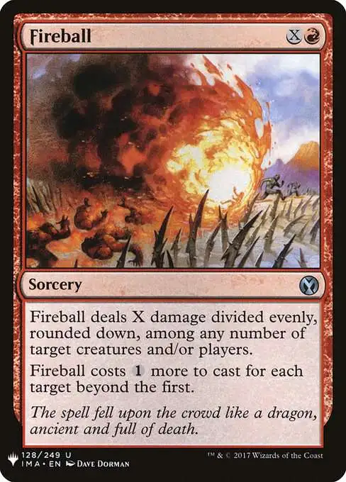 MtG The List Uncommon Fireball IMA-128 [Iconic Masters]