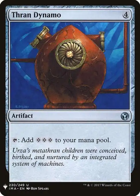 mtg iconic masters card list Magic The Gathering The List Single Card Uncommon Thran Dynamo IMA-230 Iconic  Masters