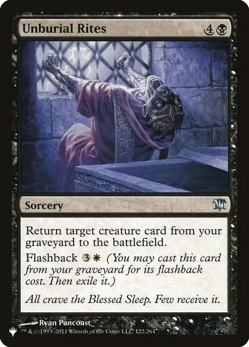 MtG The List Uncommon Unburial Rites ISD-122 [Innistrad]