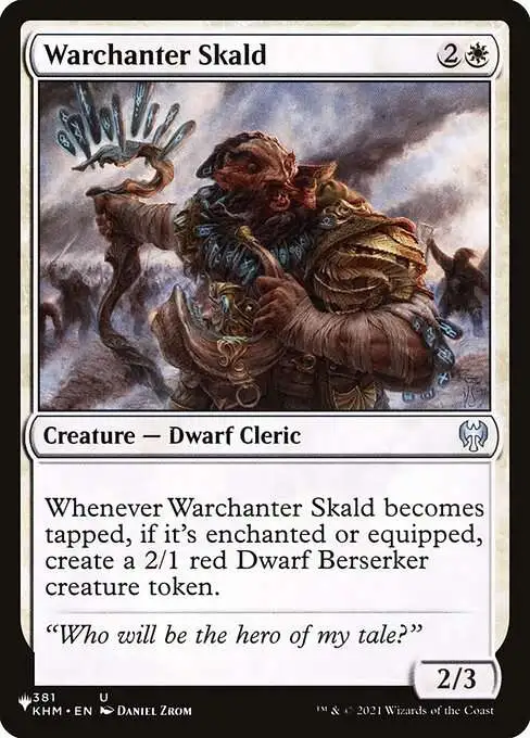 Magic The Gathering The List Single Card Uncommon Warchanter Skald KHM-381 Kaldheim - ToyWiz Magic The Gathering The List Single Card Uncommon Warchanter Skald KHM-381 Kaldheim - ToyWiz