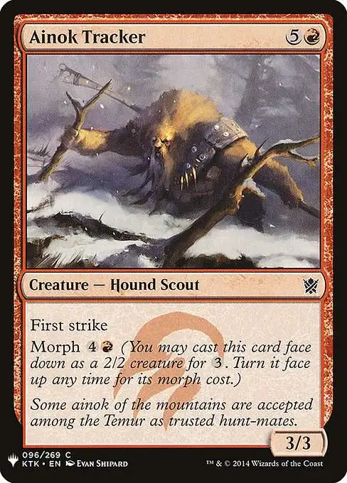 Magic The Gathering The List Single Card Common Ainok Tracker KTK-96 Khans  of Tarkir - ToyWiz