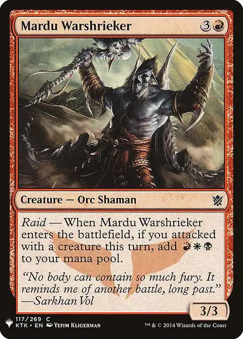 MtG The List Common Mardu Warshrieker KTK-117 [Khans of Tarkir]