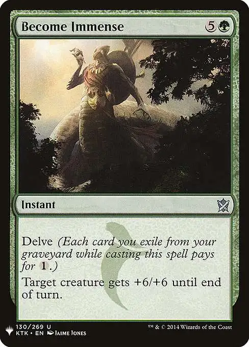 Magic The Gathering The List Single Card Uncommon Become Immense KTK-130  Khans of Tarkir - ToyWiz
