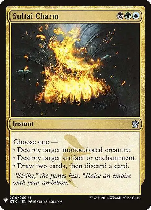Magic The Gathering The List Single Card Uncommon Sultai Charm KTK-204 Khans  of Tarkir - ToyWiz
