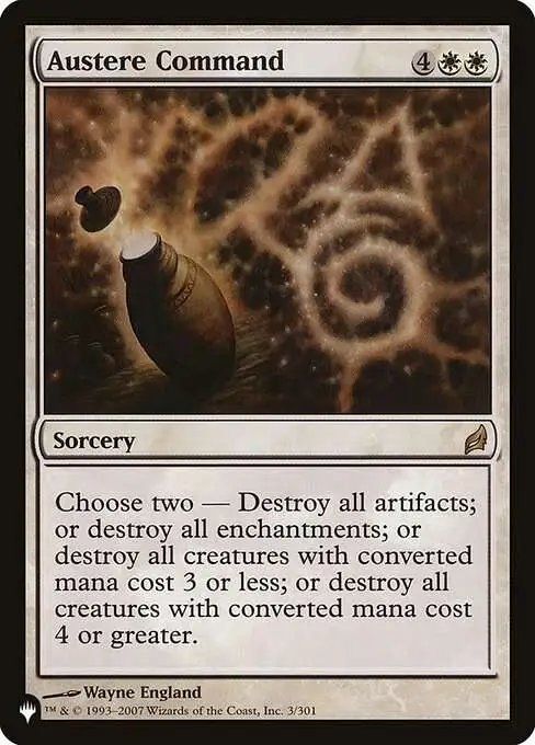 command cards mtg Dromoka's [Dragons of Tarkir] (They cant be blocked except by artifact creatures and/or black creatures.) MtG Lorwyn Rare Profane Command