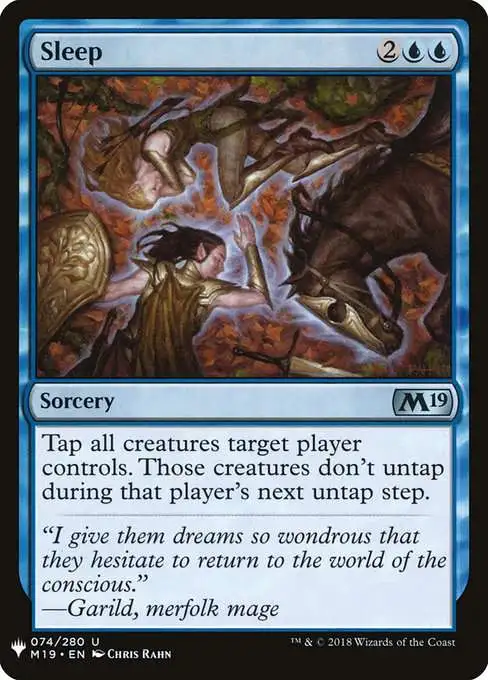 Magic The Gathering The List Single Card Uncommon Sleep M19-74 Core Set 2019  - ToyWiz