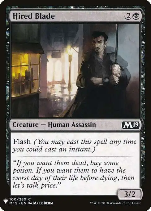 MtG The List Common Hired Blade M19-100 [Core Set 2019]