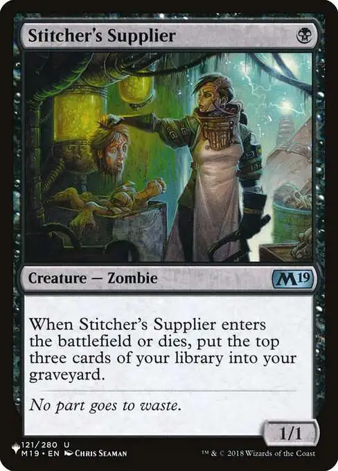 MtG The List Uncommon Stitcher's Supplier M19-121 [Core Set 2019]