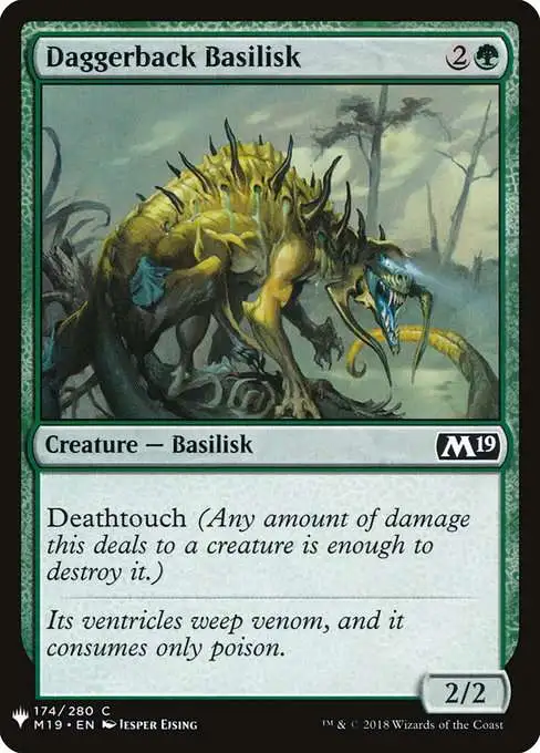 MtG The List Common Daggerback Basilisk M19-174 [Core Set 2019]