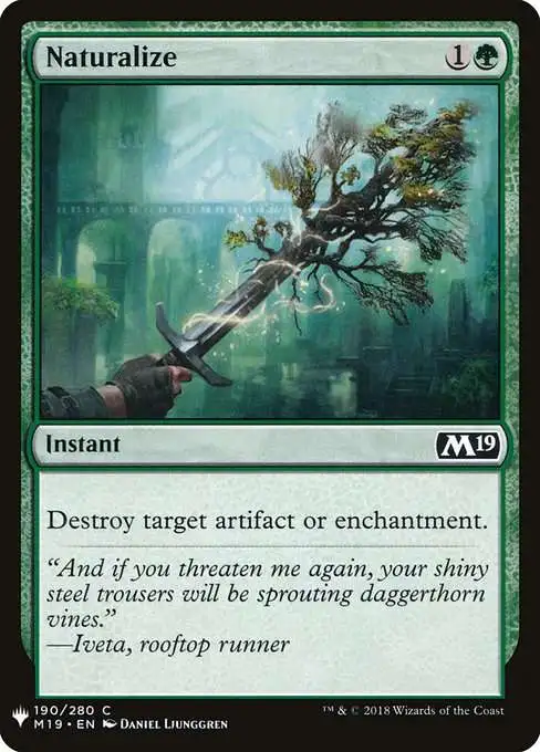 MtG The List Common Naturalize M19-190 [Core Set 2019]