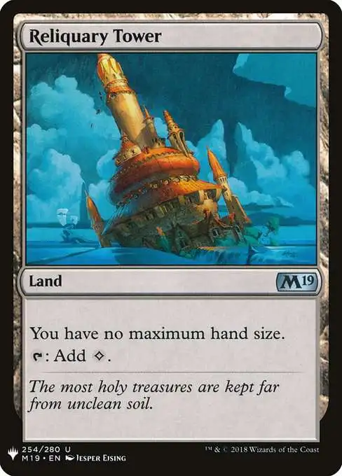MtG The List Uncommon Reliquary Tower M19-254 [Core Set 2019]