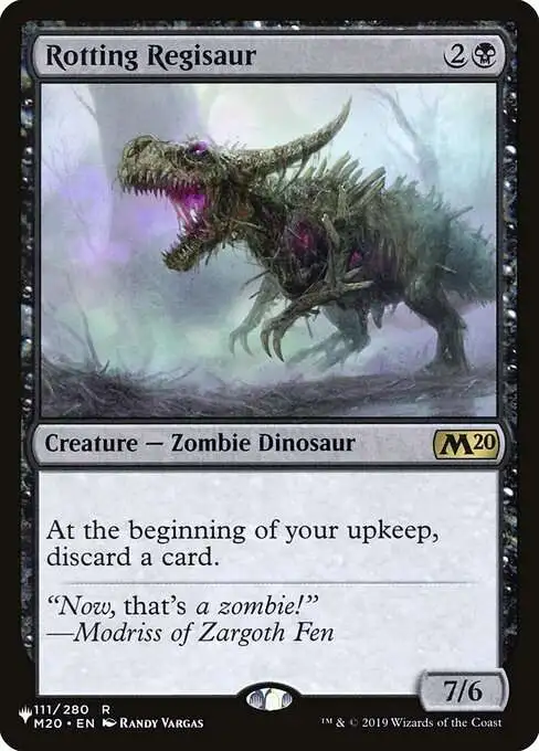 MtG The List Rare Rotting Regisaur M20-111 [Core Set 2020]
