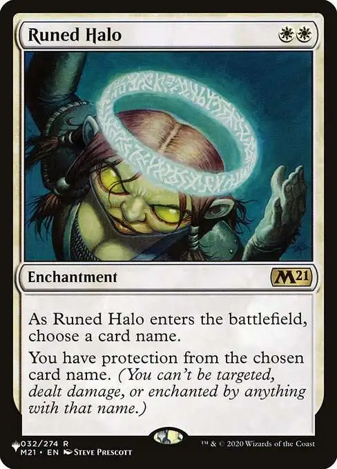 MtG The List Rare Runed Halo M21-32 [Core Set 2021]