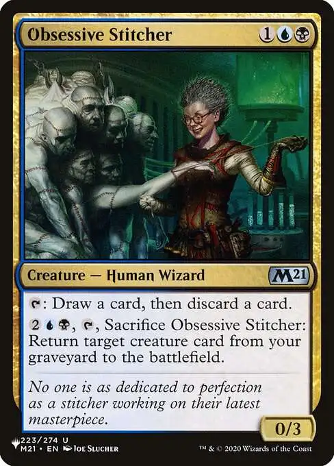 Magic The Gathering The List Single Card Uncommon Obsessive Stitcher  M21-223 Core Set 2021 - ToyWiz